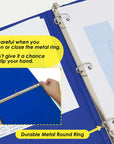 Binder View 0.5" Blue 3-Ring w/ 2-Pockets
