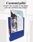 Binder View 1" Blue 3-Ring w/ 2-Pockets