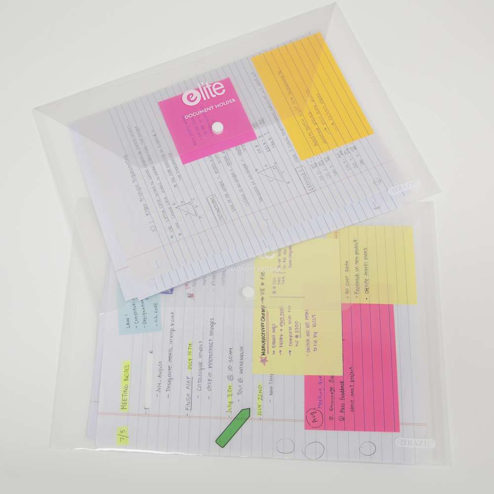 Elite Letter Size Clear Document Holders (2/Pack)