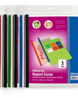 Report Covers Clear Front w/ Sliding Bar (3/Pack)