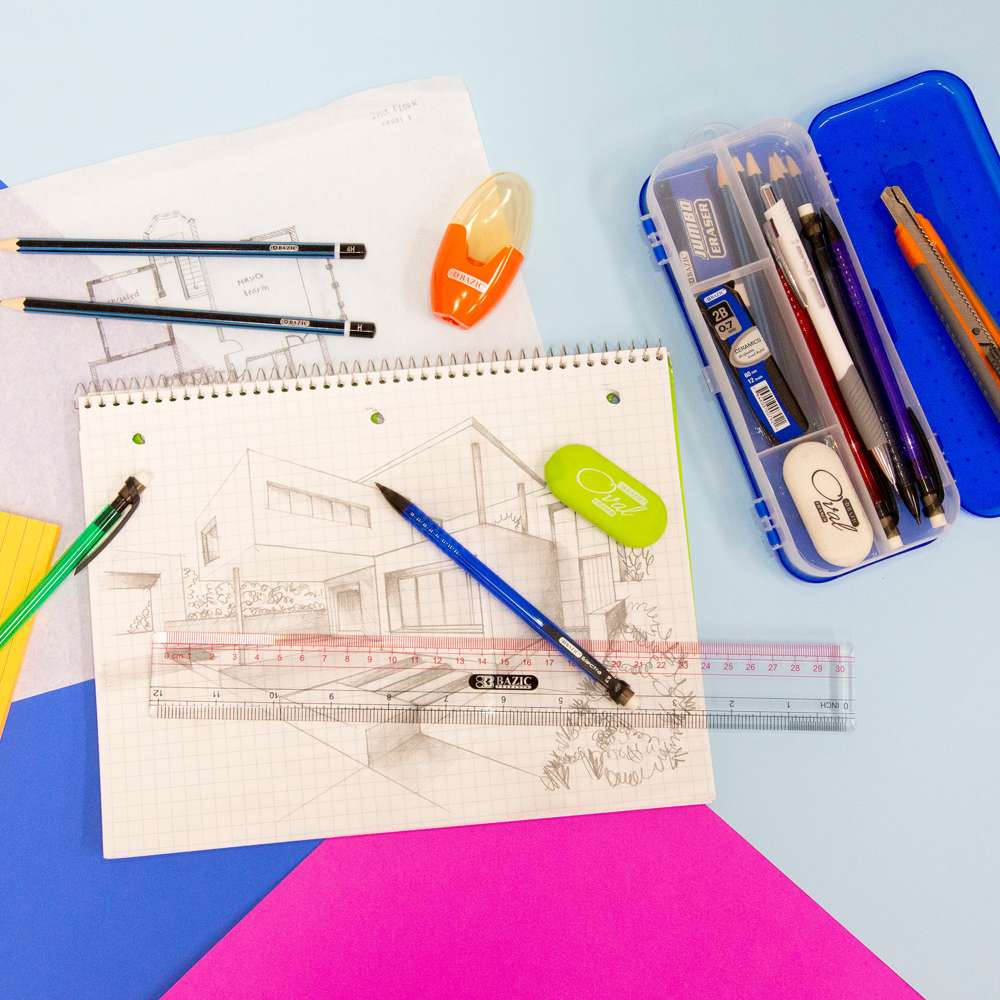 Claro 12" (30cm) Transparent Plastic Ruler