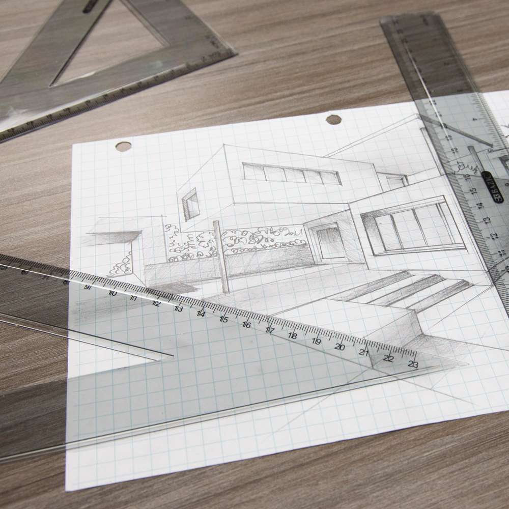 4-Piece Geometry Ruler Combination Sets