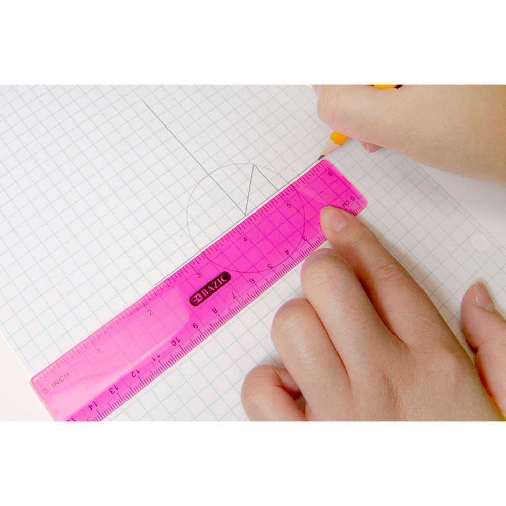 6" (15cm) Plastic Ruler (3/Pack)