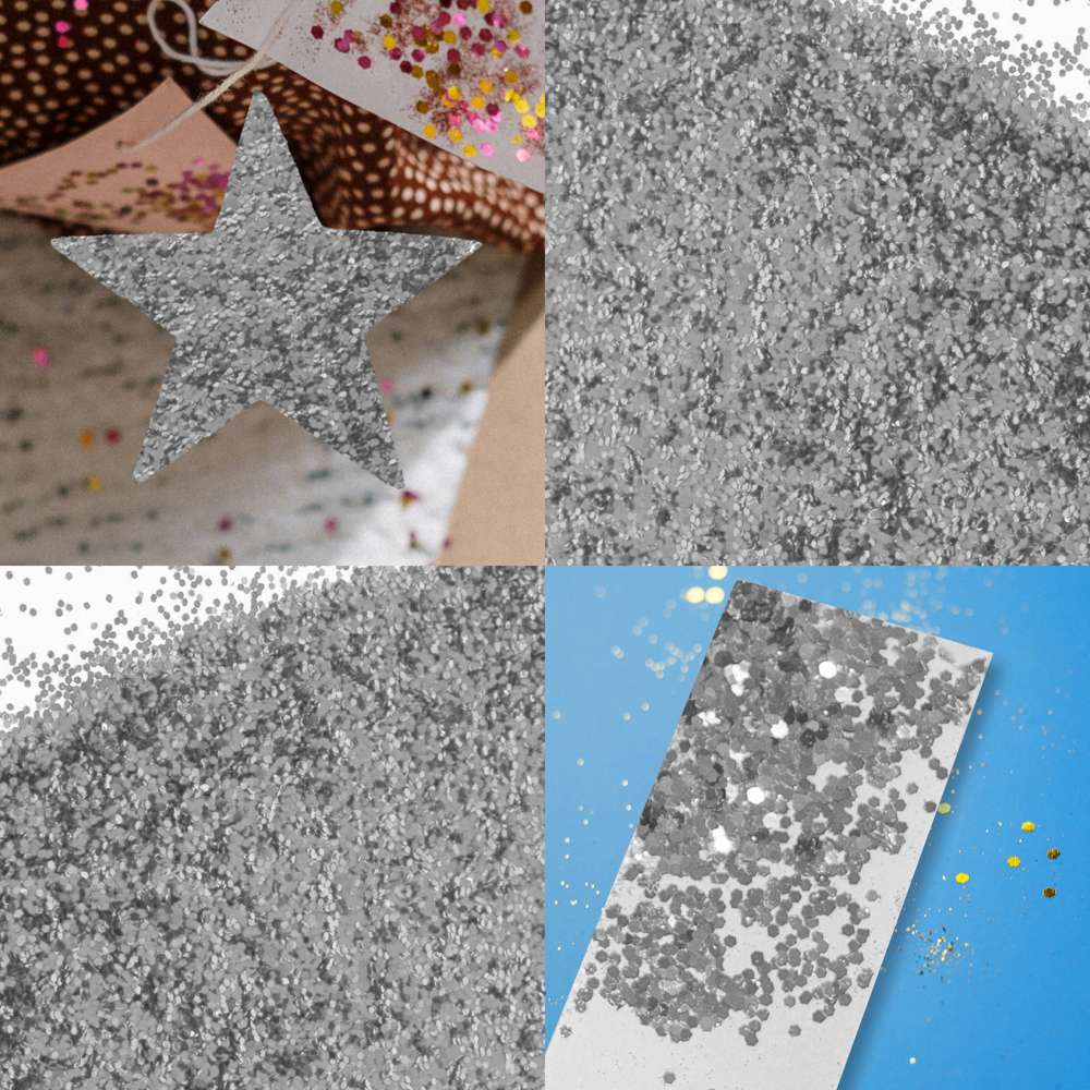 1lb / 16 oz Silver Glitter