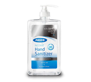 PASCO 70% Alcohol Hand Sanitizer w/ Aloe & Moisturizers (33.8 fl. oz) - Bazicstore