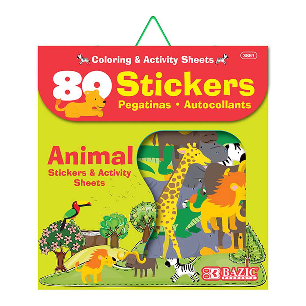 Animal Series Assorted Sticker (80/Bag)