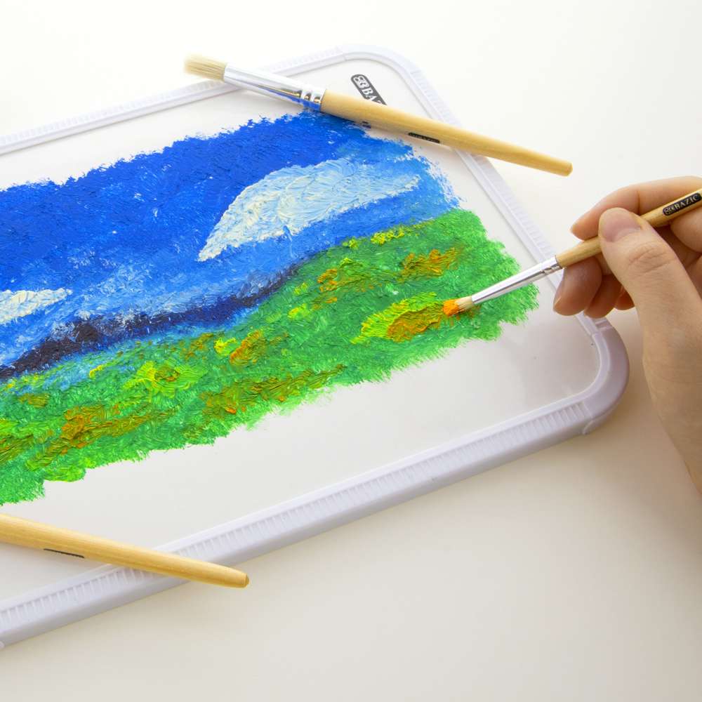 Round Natural Bristle Stencil Brush (4/Pack)