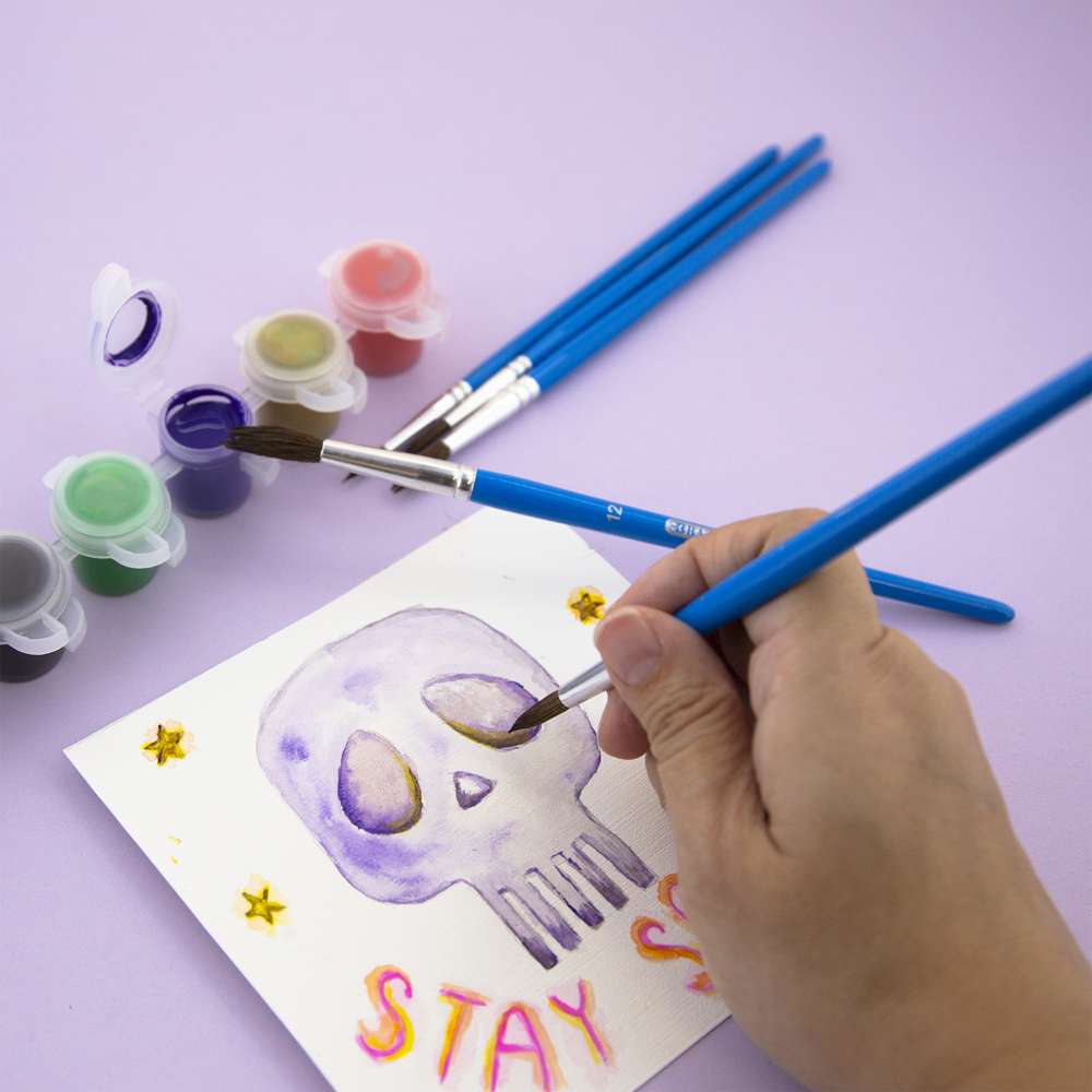 Round Natural Hair Paint Brush (5/Pack)