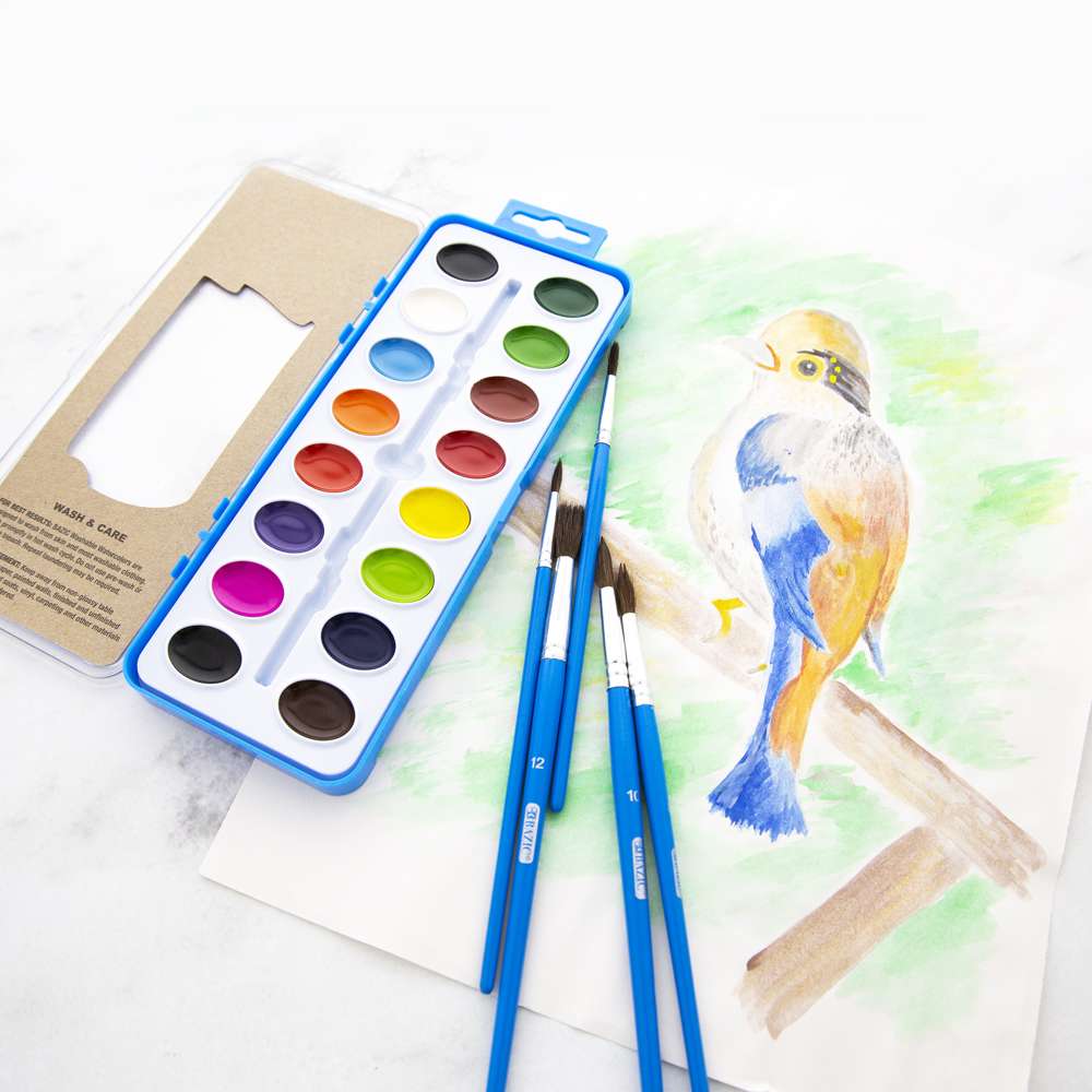 Round Natural Hair Paint Brush (5/Pack)