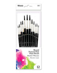 Round Natural Hair Paint Brush (12/Pack)