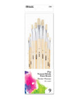 Flat Natural Bristle Paint Brush (9/Pack)