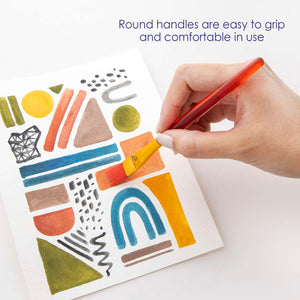 Paint Brush Nylon w/ Translucent Handle set (5/Pack)