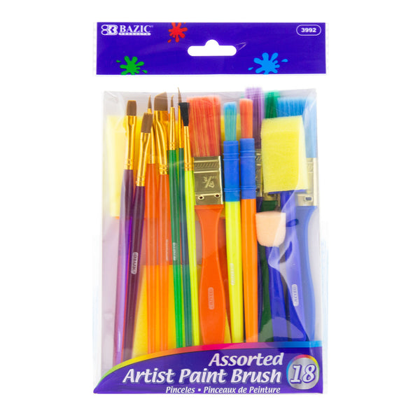BAZIC Asst. Size Kid's Paint Brush Set (9/Pack) Bazic Products