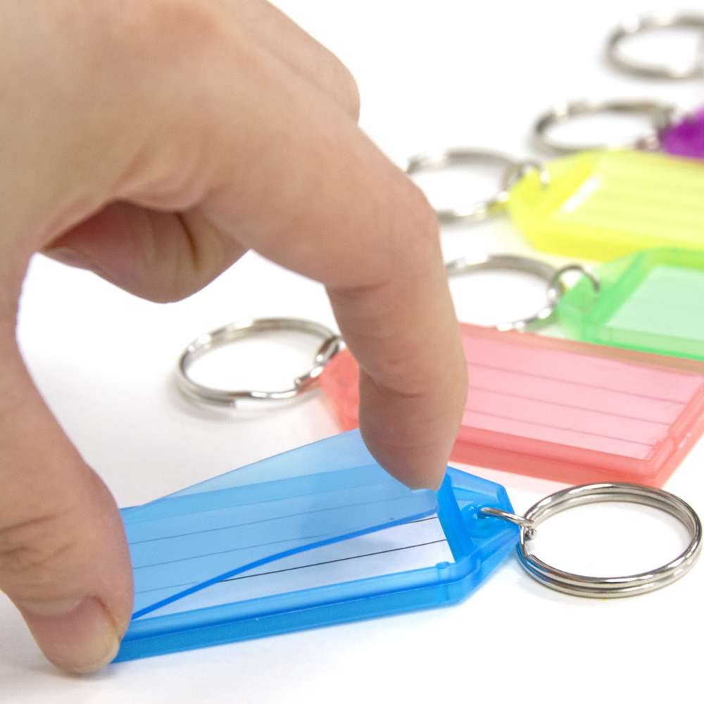 Key Tags with Holder & Label Window (6/Pack)