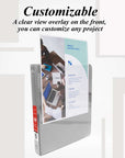 1/2" Grey 3-Ring View Binder w/ 2-Pockets