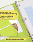 Binder View 0.5" Lime Green 3-Ring w/ 2-Pockets