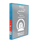 1/2" Cyan 3-Ring View Binder w/ 2-Pockets