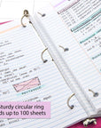 1/2" Fuchsia 3-Ring View Binder w/ 2-Pockets