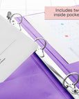 Binder View 0.5" Purple 3-Ring w/ 2-Pockets