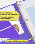 Binder View 0.5" Purple 3-Ring w/ 2-Pockets
