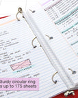 1" Red 3-Ring View Binder w/ 2-Pockets