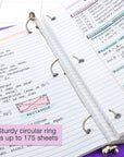 1" Purple 3-Ring View Binder w/ 2-Pockets