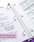 1.5" Purple 3-Ring View Binder w/ 2-Pockets