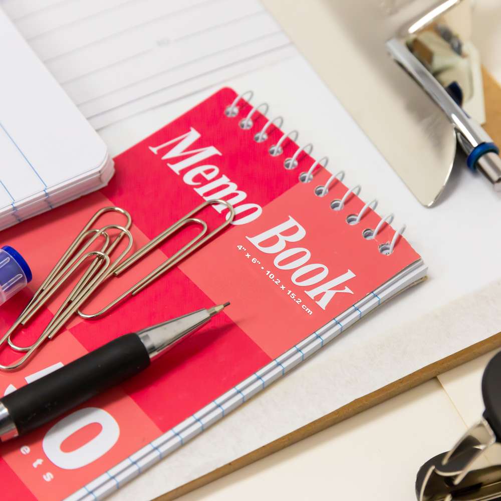 50 Ct. 4" X 6" Top Bound Spiral Memo Books (2/Pack)