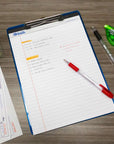 White Perforated Writing Pad 8.5" X 11.75" 50 Ct. (12/Pack)