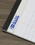 White Perforated Writing Pad 8.5" X 11.75" 50 Ct. (12/Pack)