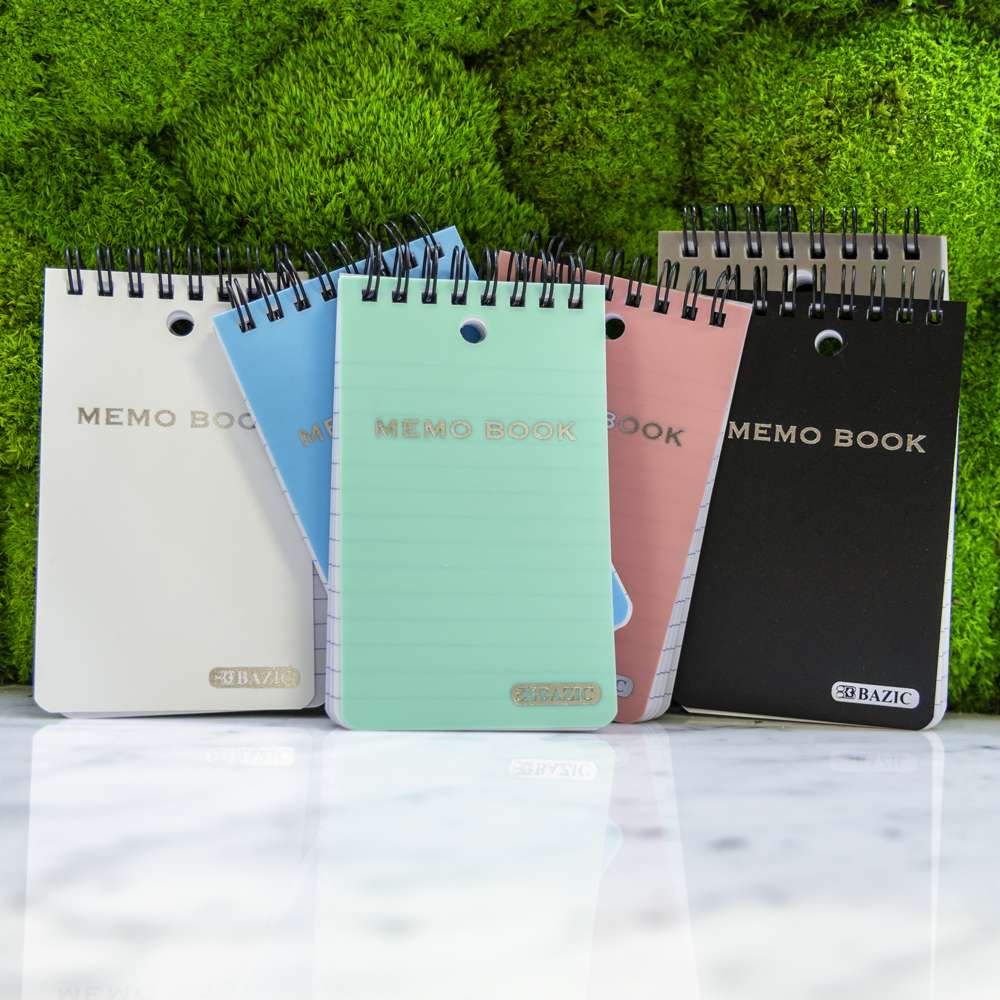100 Ct. 3" X 5" Top Bound Poly Spiral Memo Books