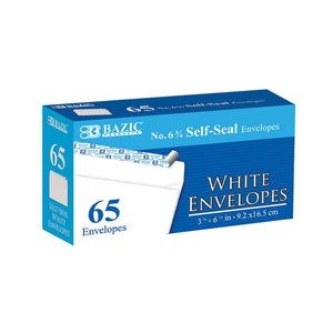 #6 3/4 Self-Seal White Envelope (65/Pack)
