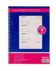 Cash or Rent Spiral Bound Receipt Book 2-Part Carbonless 7 5/8" x 10 7/8" (200 Sets)