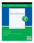 50 Sets 8 3/8" x 10 11/16" 2-Part Carbonless All Purpose Order Book