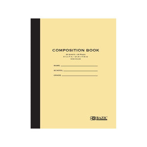Composition Book Manila Cover 8.5" x 7" 20 Ct.