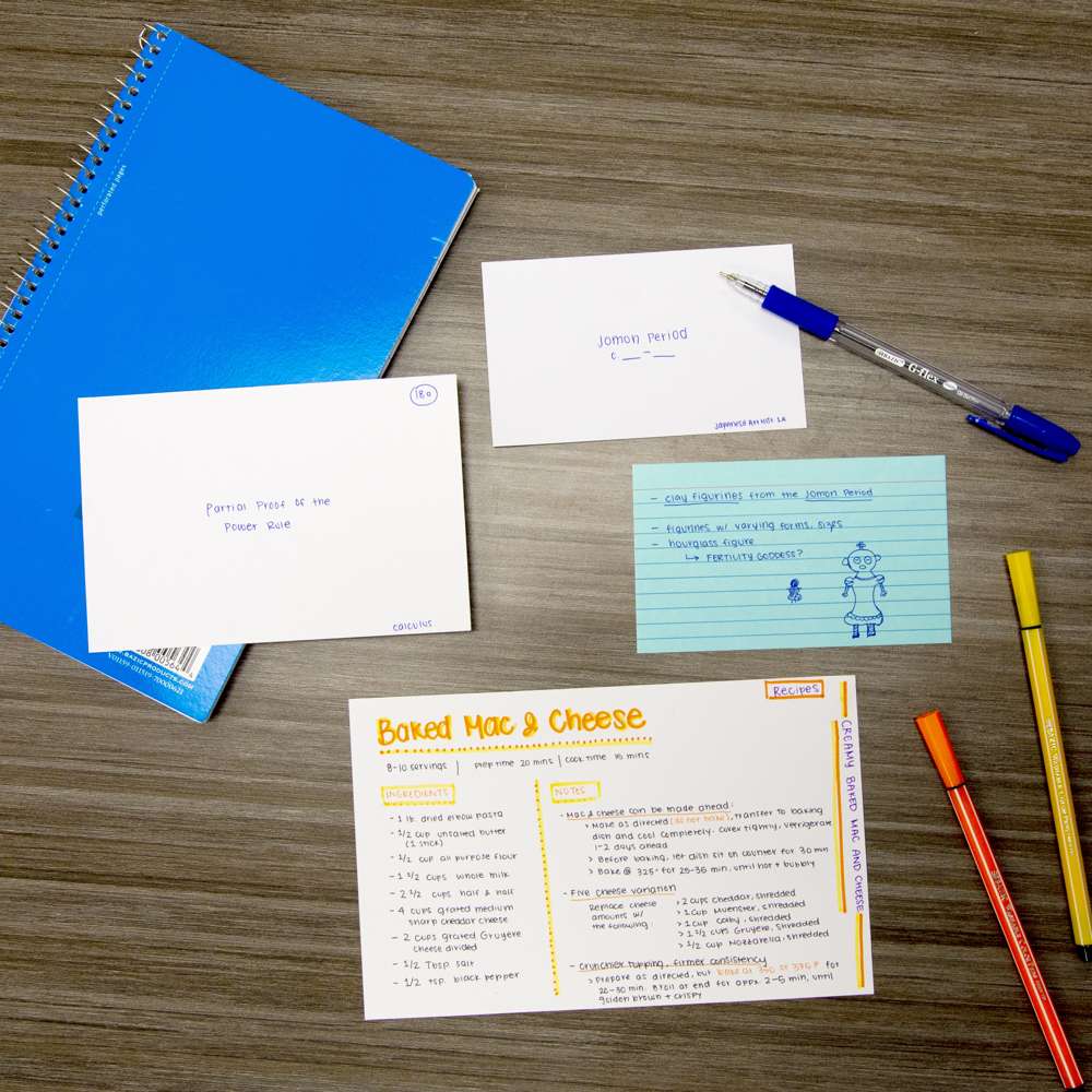 200 Ct. 3" X 5" Ruled White Index Card