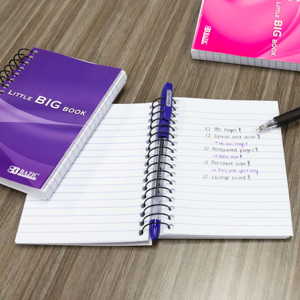 180 Ct. 4" X 5.5" Spiral Fat Book