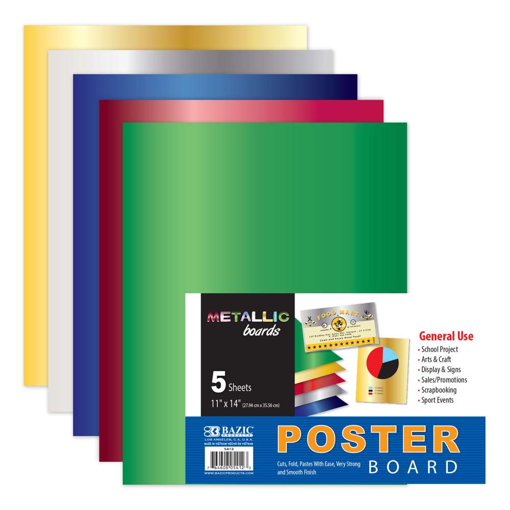 11" X 14" Metallic Poster Board (5/Pack)