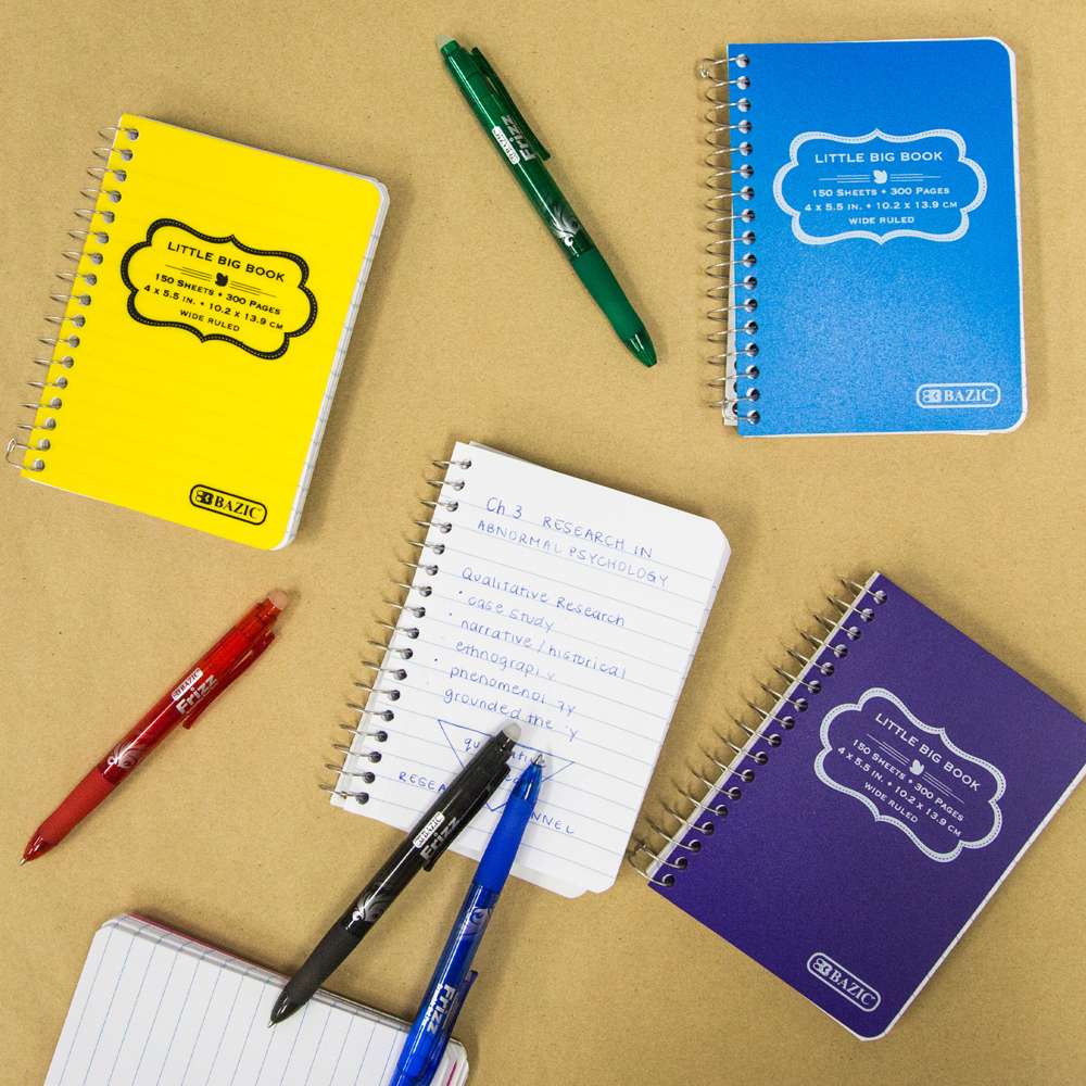 150 Ct. 4" X 5.5" Poly Cover Spiral Fat Book