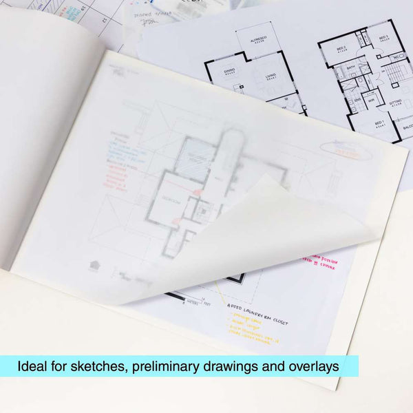 10 Tracing Paper Pad Sketch Drawing 9x12 Premium Quality 30 Sheets Tra —  AllTopBargains