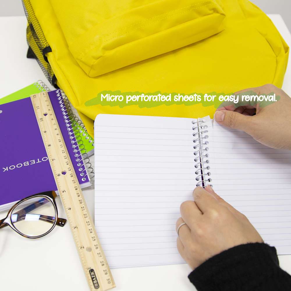 100 Ct. 5" X 7" Poly Cover Personal / Assignment Spiral Notebook