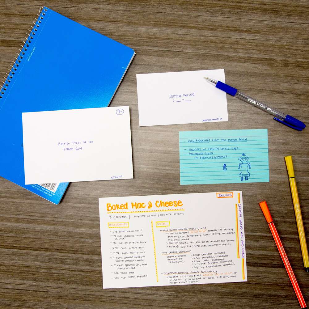 50 Ct. View Poly Spiral Bound 3" x 5" Ruled White Index Card w/ 2-Tab Divider