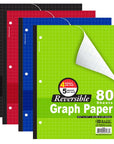 80 Ct. 8.5" X 11" Reversible 4"/5" Quad Ruled Wireless Notebook