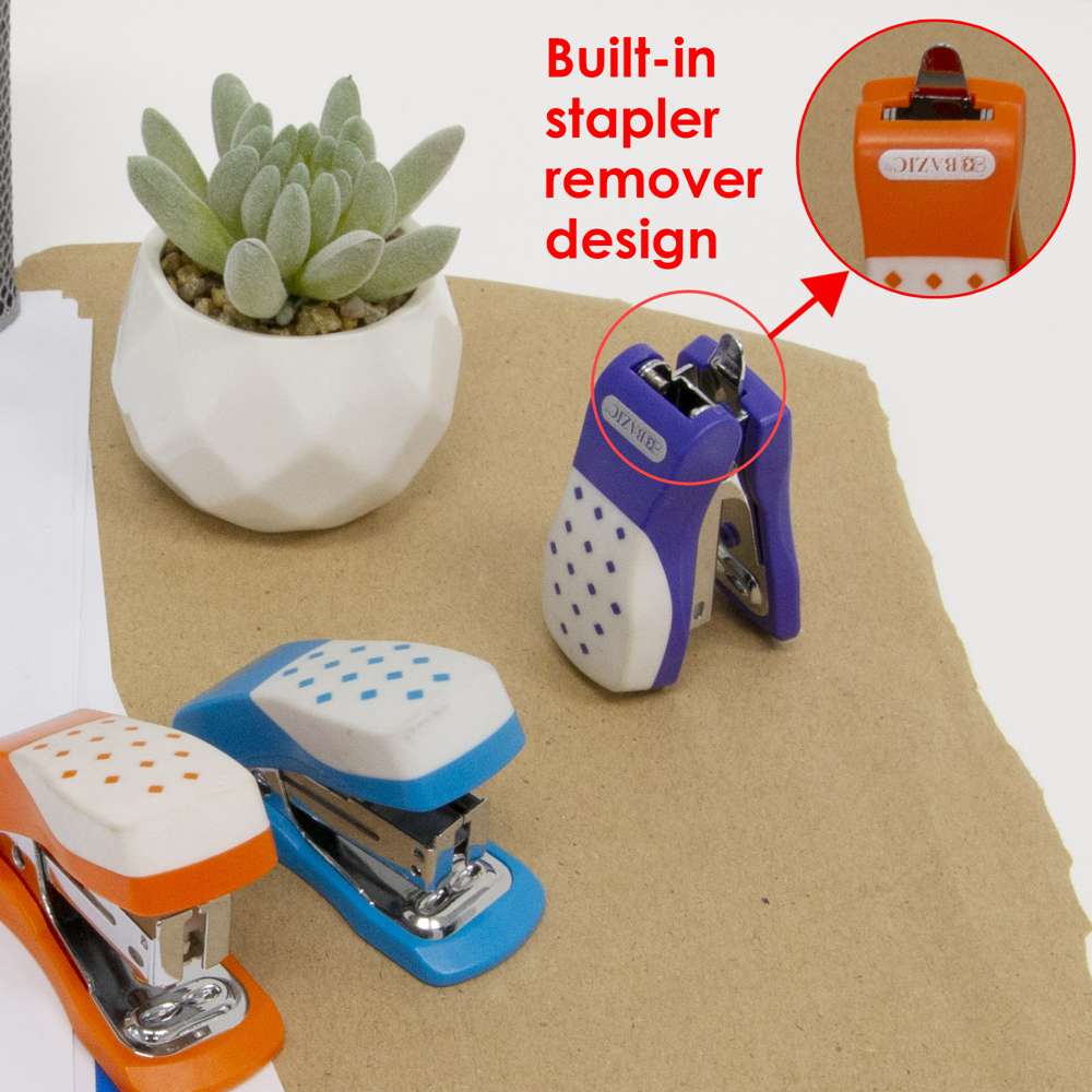 Mini Cushion Grip Standard (26/6) Stapler w/ 500 Ct. Staples