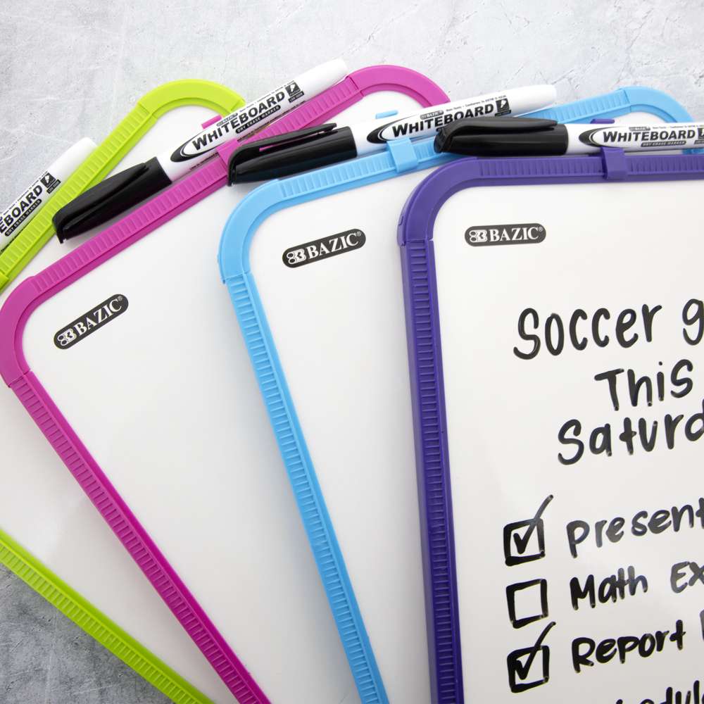 Asstd Color 8.5" X 11" Dry Erase Board w/ Marker