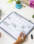 11" X 14" CLASSIQUE Magnetic Dry Erase Calendar Board w/ Marker & 2 Magnets