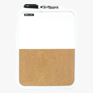 Dry Erase / Cork Combo Board 8.5" X 11" w/ Marker