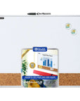 16" X 20" METALLIQUE Aluminum Frame Magnetic Dry Erase/Cork Combo Board