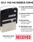 Received Self Inking Rubber Stamp (Red Ink)