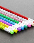 Metallic Glitter Wood Pencil w/ Eraser (8/Pack)